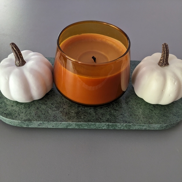 NATURAL STONE Jade Colored Oval Footed Display trivet tray Italian tile - Picture 7 of 8